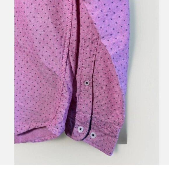 Heritage Report Collection Shirt Mens Size Medium Slim Fit Long Sleeve Pink Blue - Picture 8 of 10